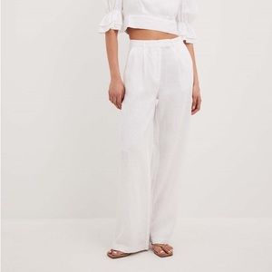 NA-KD Linen Wide Leg Pants